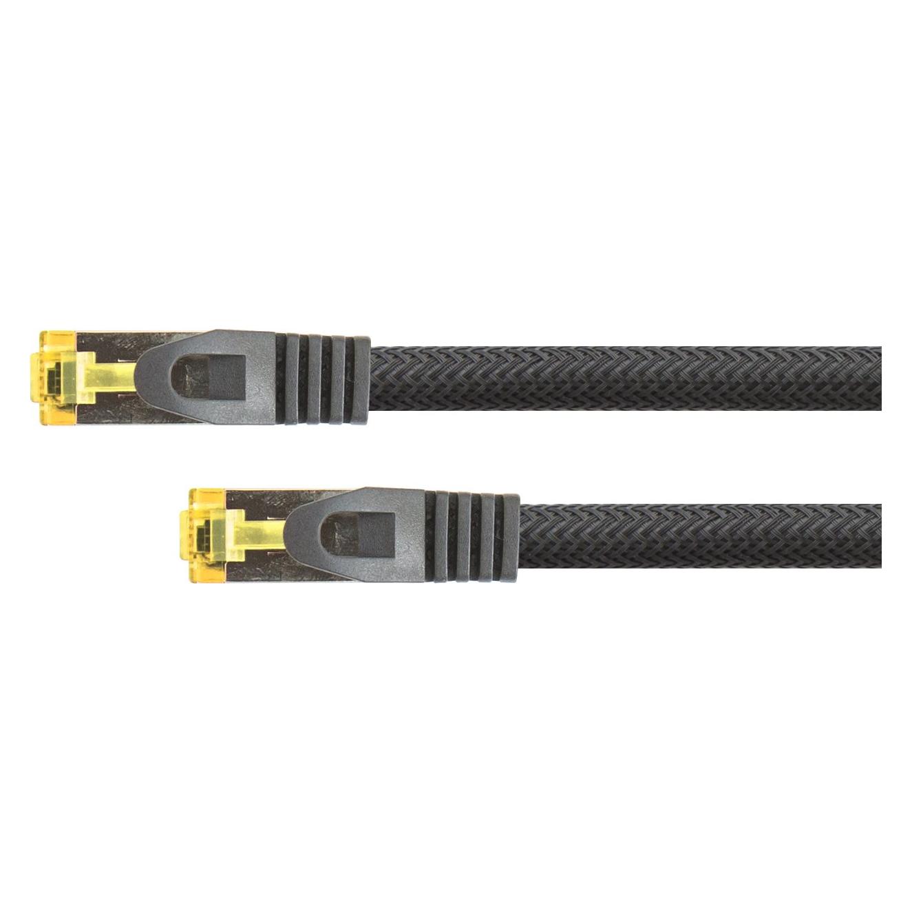 Python Series RJ45 Patchkabel mitCat.7 Rohkabel, Rastnasenschutz (RNS) und Nylongeflecht, S/FTP, PiMF, h (S/FTP, CAT7, 0.25 m) (8070PY-003S)