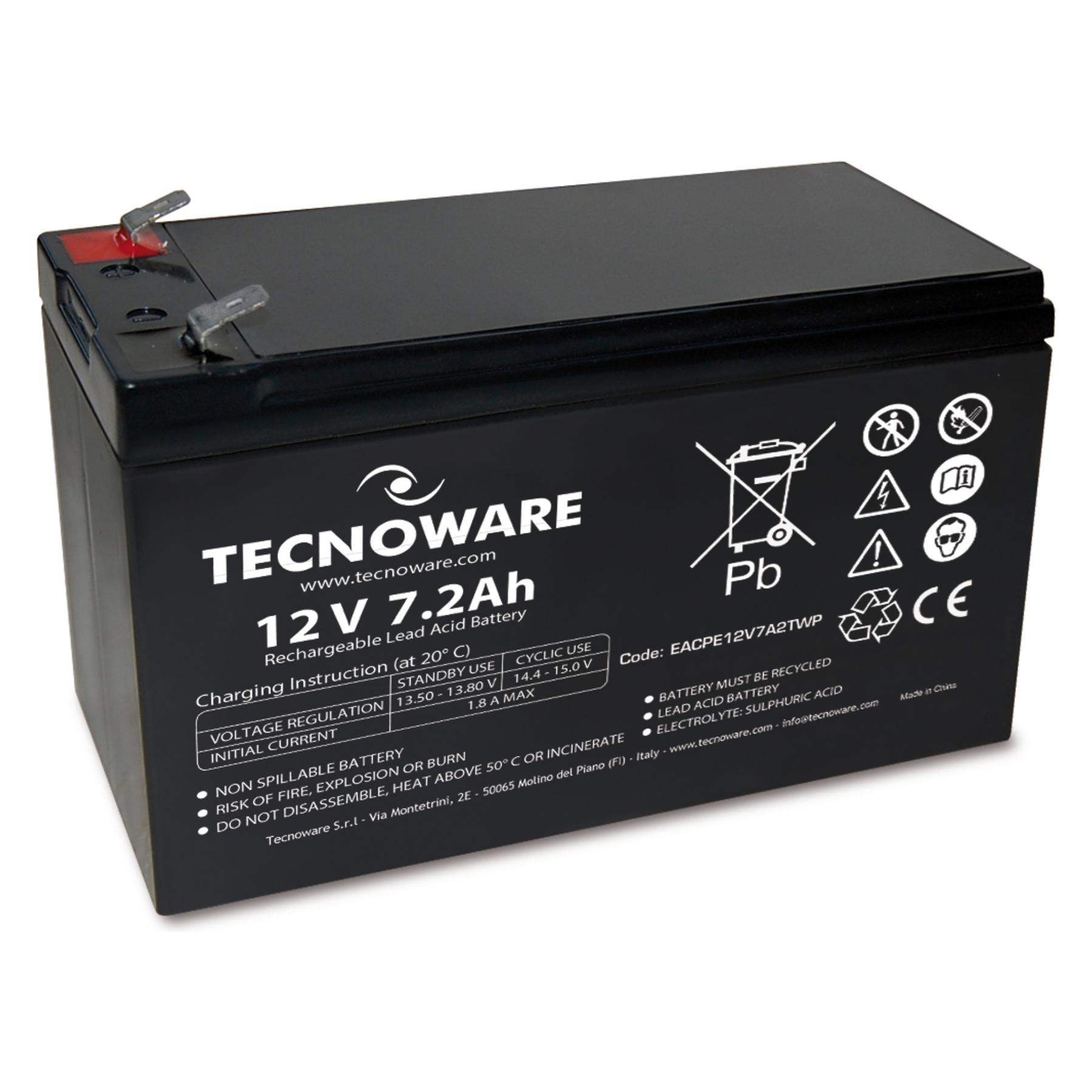 Tecnoware Batteria Ups 12vdc 7.2ah High Ermetica Al Piombo Bulk (1 Stk., Gerätespezifisch, 7200 mAh) (EACPE12V7A2TWB)