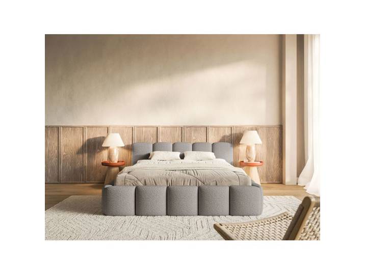 Lit rembourré– Cloudy Low – 180x200 cm – gris
