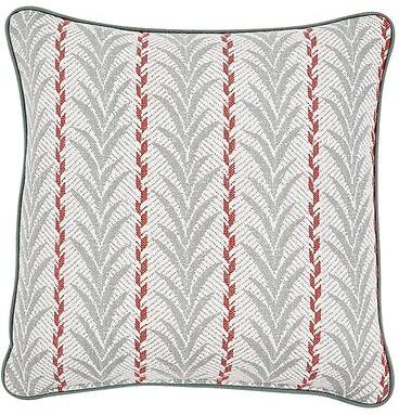 "Acanthus Stripe Sunbrella Outdoor Pillow - Sky - Sky 12""x20"" - Ballard Designs"