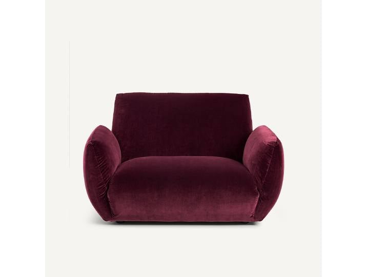 AM.PM Fauteuil velours, Spogano 1 Place Rouge Prune