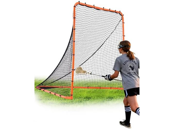 VEVOR But de crosse\, filet de crosse\, équipement d'entraînement portable de crosse dans le jardin\, filet d'entraînement avec cadre en acier\, installation rapide et facile\, parfait pour l'entraînement