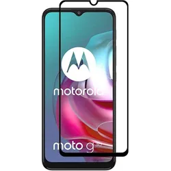 Screenguard Motorola Moto G30 Full Screen Panzerglas Schutzfolie 2.5D 9H (Motorola Moto G30), Smartphone Schutzfolie, Schwarz