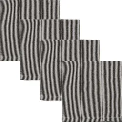 HDBlock Stoffservietten gestreift, 40 x 40 cm, schwarz, 4 St.