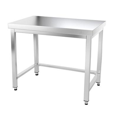 Edelstahl-Arbeitstisch 1200 x 700 mm mit PREMIUM / Verstärkung. GOLDINOX
