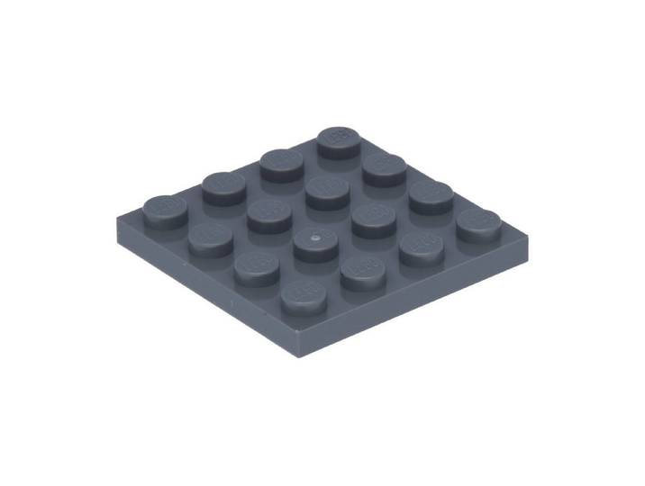 LEGO® 250 Stück Bauplatten, 4x4, Dunkelgrau Spielbausteine
