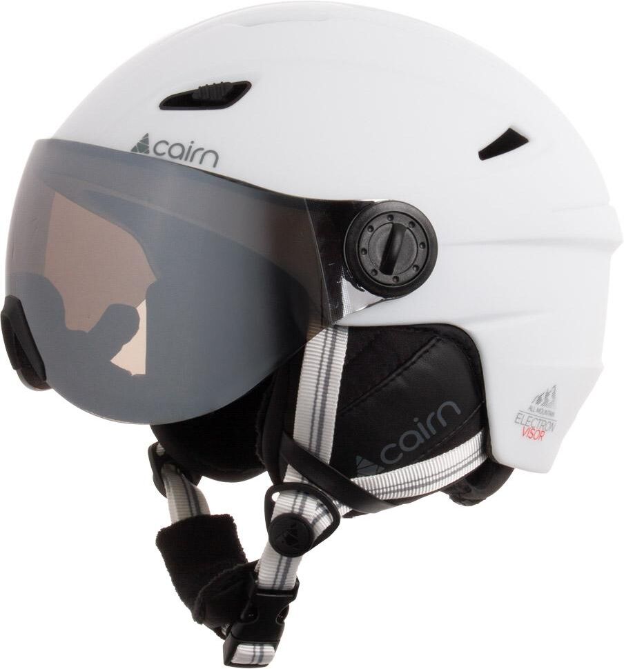 Cairn  - Electron Visor Mat White - S - Casque de ski avec visière