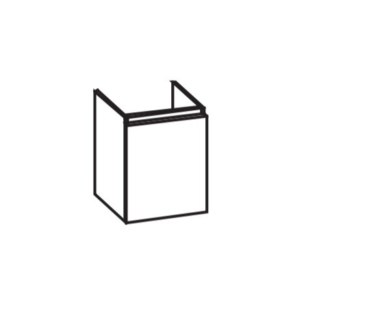 Artiqua 116 Waschtischunerschrank, Weiß Hochglanz Select, 116-WUT-AC14-L-7160-125 116-WUT-AC14-L-7160-125