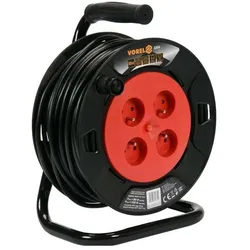 Toya, Kabelrolle, Verlängerungskabel 40 m 4 Steckdosen Typ E Trommel (40 m, 1 mm2)