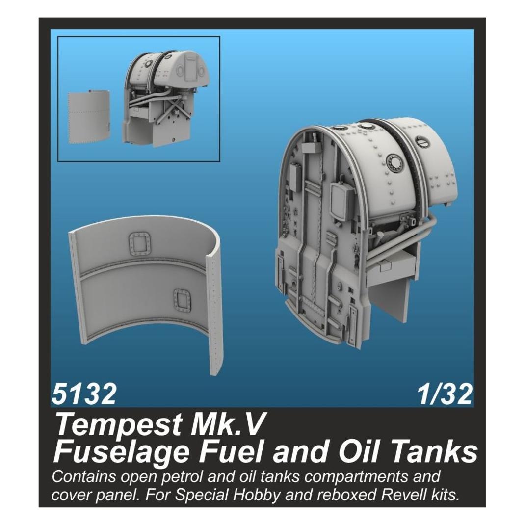 CMK Tempest Mk.V Fuselage Fuel and Oil Tanks (129-5132)