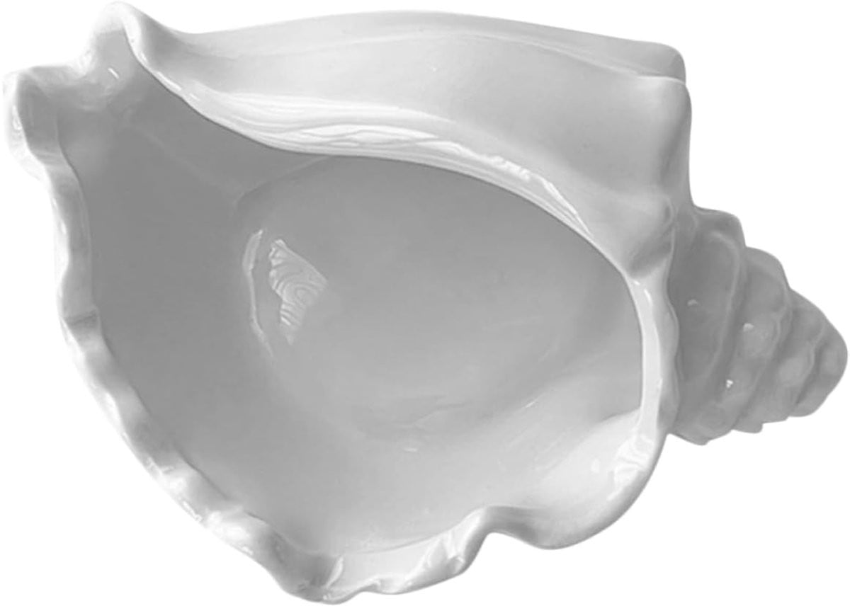 Sieraden Schaal met Uniek Schelp Design - Decoratieve Kom voor Desktop Organisatie - Wit - Lengte: 20 cm