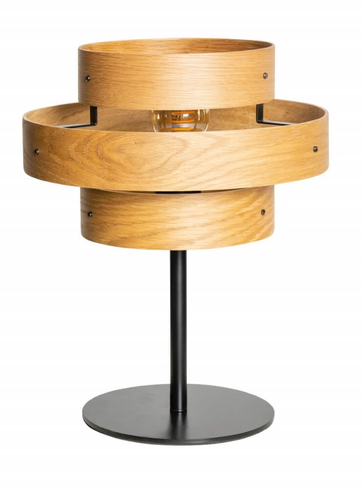 ETH Oaknut Houten tafellamp - Zwart