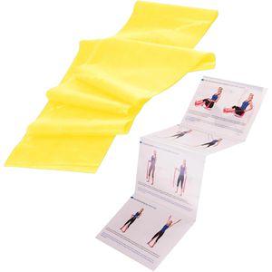 THERABAND Fitnessband Übungsband, leicht, 1,5 m x 12,8 cm, bis 1,3 kg Widerstand, gelb, Flachband aus Latex