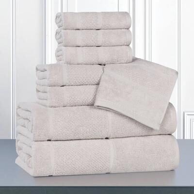 Superior Mile Smart Twist Viscose Cotton Blend 8 Piece Towel Set