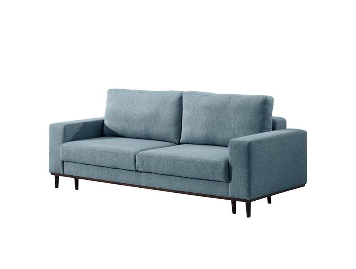 Schlafsofa Keluha Blau Webstoff Genia 246 x 102 x 100cm