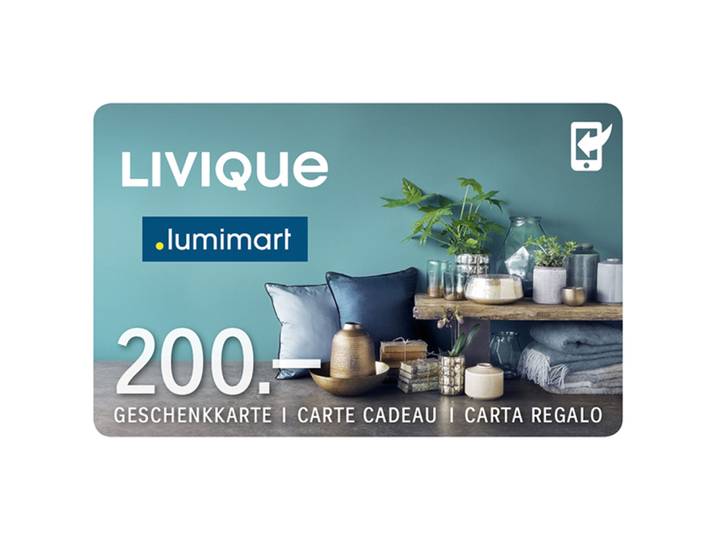 Geschenkkarte (200 CHF) - Farbe: diverse - Material: Kunststoff