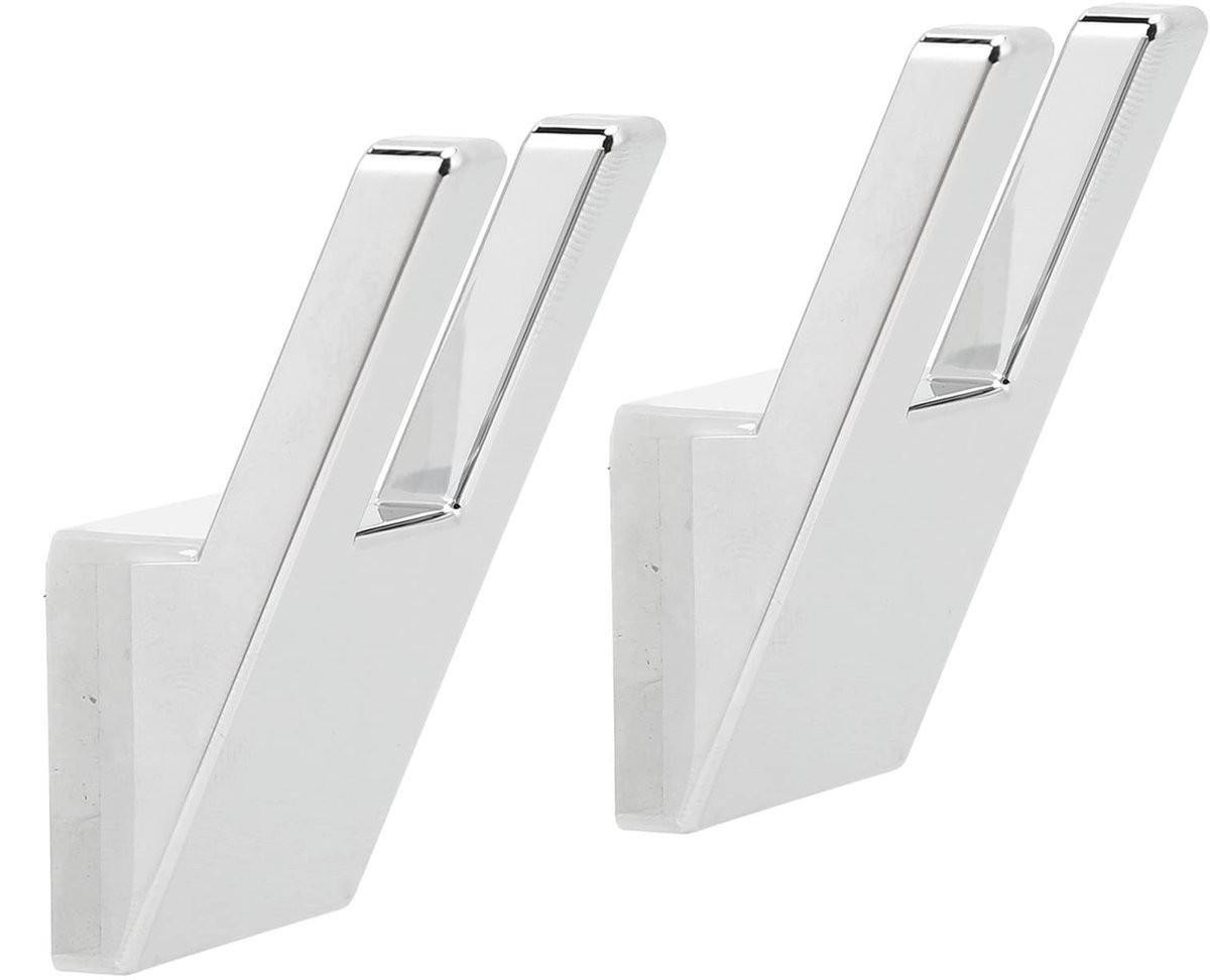 Dailygoody RV-kapstokhaken - 4 stevige muurhaken voor kleding en accessoires - chroom