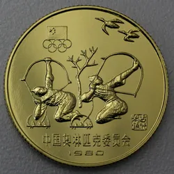 Goldmünze 300 Yuan "Lake Placid" 1980  (China)