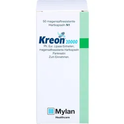 Kreon 20000 Ph.eur.lipase Einh.magens.res.hartkap. 50 ST