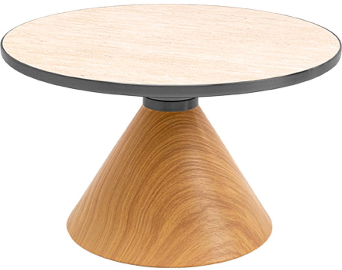 Salontafel Cono Travertino eik Kare Design Diameter: 70 cm