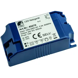 Rutec Projekt LED Netzgerät, IP20 / sek. 24V, 500mA, 12W, Schraubanschluss, spannungskonstant, schaltbar RUP-PHE270