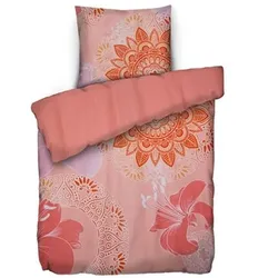 SOFT WAVE Wendebettwäsche Ornamente & Blumen Mikrofaser Seersucker Einzelbett, 2tlg.