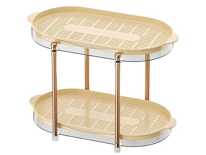 VNCdfhETs Tassenhalter-Ständer Doppelschicht-Becherregal for den Haushalt, Küchen-Abtropfschale, Abtropfgestell für Küchenarbeitsplatten
