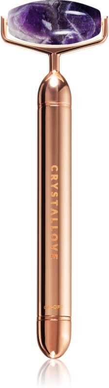 Crystallove Amethyst Vibrating Roller rouleau de massage visage 1 pcs
