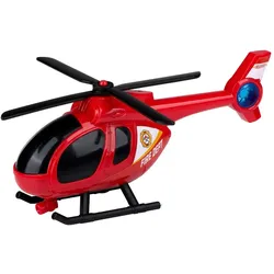 Eddy Toys Feuerwehrauto mit Hubschrauber und Auto 38cm