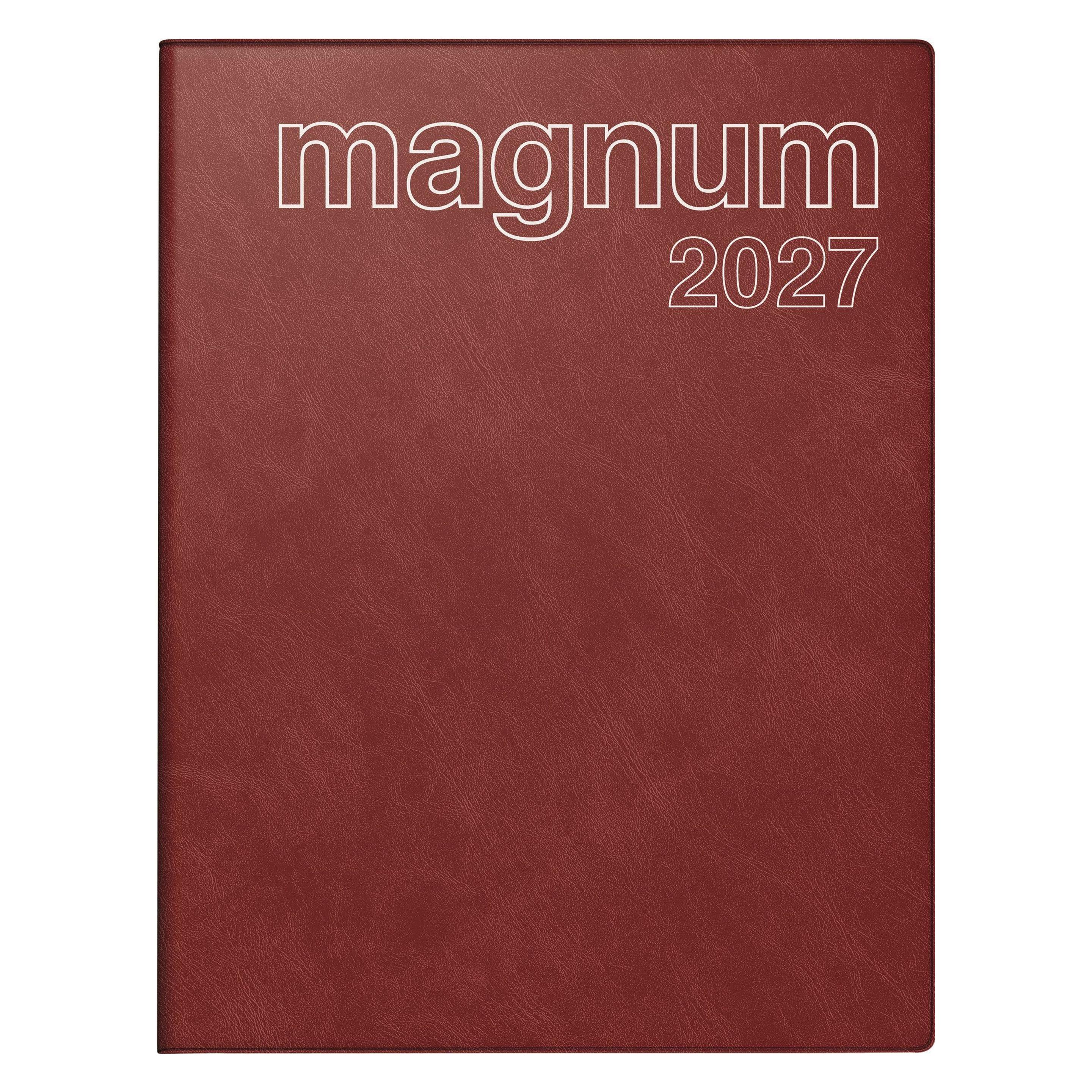 Baier & Schneider rido/idé 7027042297 Buchkalender Mod. magnum 2027 183×240 mm, Kunststoff, weinrot (7027042297)