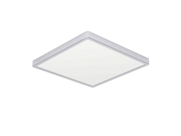Eglo Deckenleuchte, Weiss, Chromfarben, Metall, Kunststoff, quadratisch, 39x2.5x39 cm, Farbwechsler, ZigBee-Technologie, Smartphone-Steuerung, Farbtemperaturwechsler, Lampen & Leuchten, Innenbeleuchtung, Deckenlampe, Deckenlampen