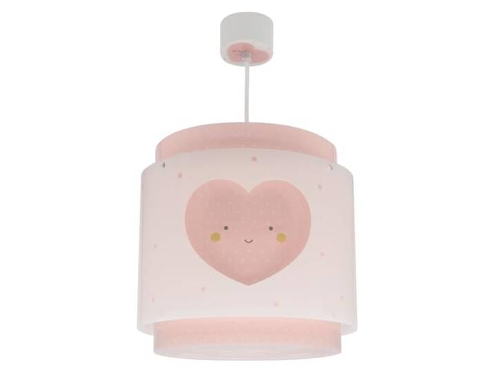Dalber Lampe kinderzimmer, kinderlampe Pendelleuchte Hängelampe, Deckenleuchte Kinder, Deckenlampe kinderzimmer Baby Dreams Herz Rosa, 76012S, E27
