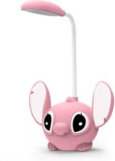 PRiME Cute Disney Lilo And Stitch LED Desk Lamp With Pencil Sharpener, Foldable USB Rechargeable Study Light Gift pink