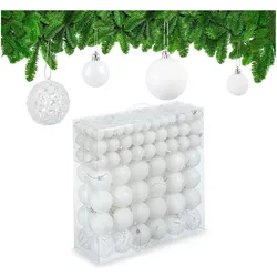 Relaxdays, Christbaumschmuck, Weihnachtskugeln-Set (150x)