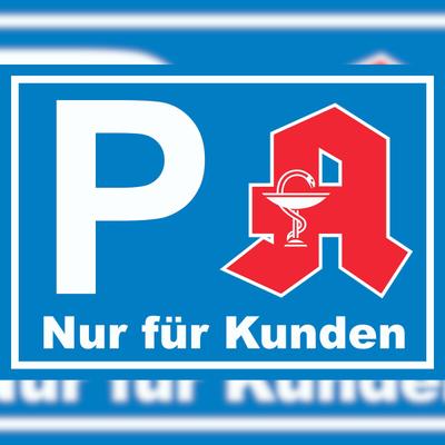 HB-Druck Apotheken Parkplatz Schild nur für Kunden A5 Rückseite selbstklebend