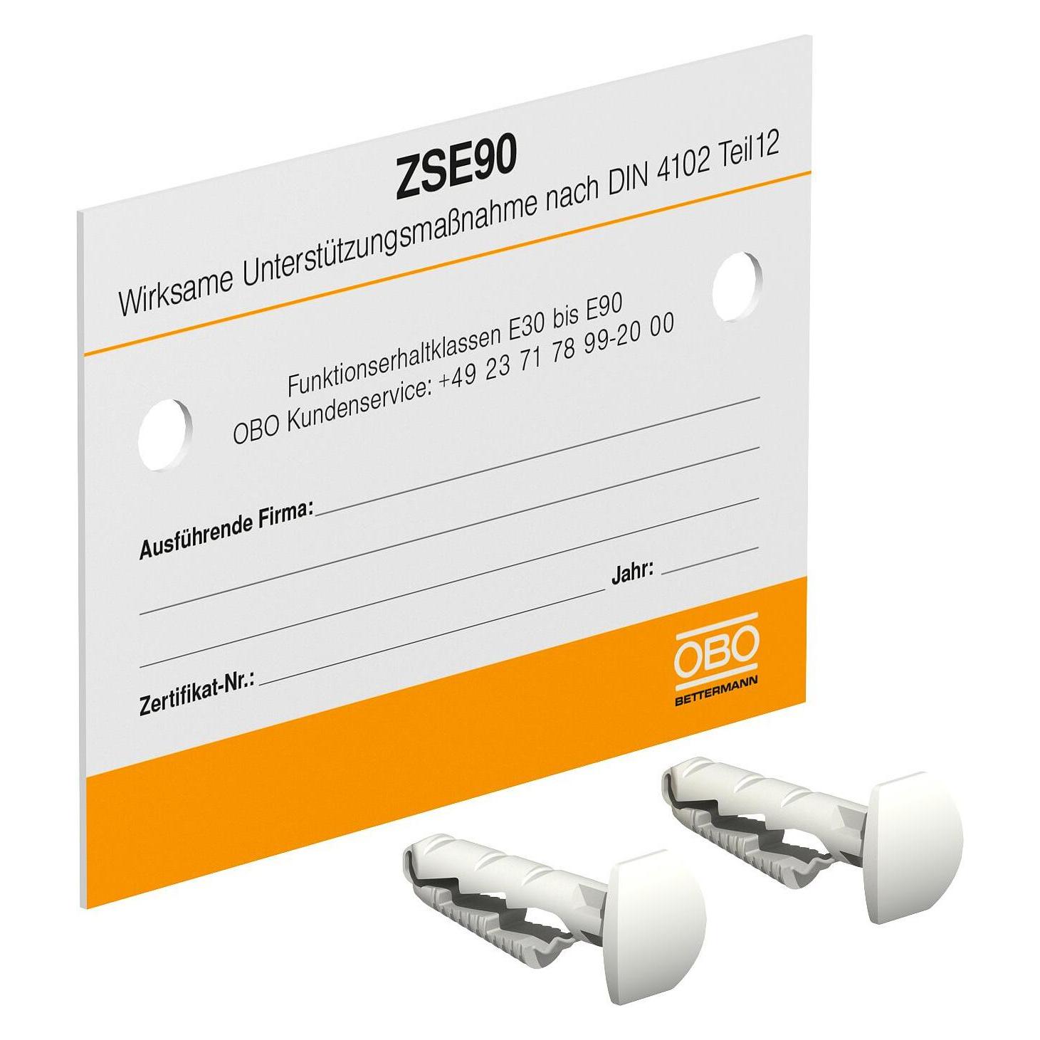 OBO Bettermann OBO Kennzeichnungsschild KSZSE DE für Zugentlastung (7215750)