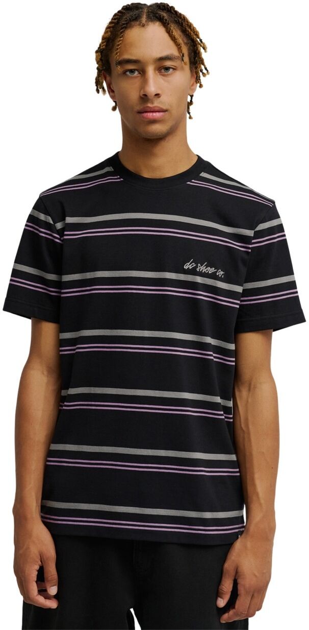 T-Shirt DC SHOES "Sheriff Stripe", Herren, Gr. L, schwarz, Obermaterial: 100% Baumwolle., Shirts T-Shirt