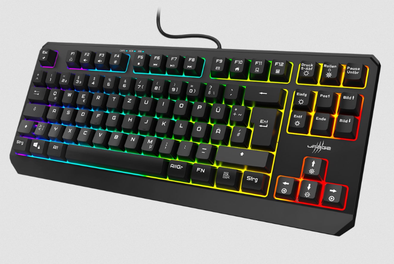uRage Exodus 220 TKL Gaming Tastatur kabelgebunden, Schwarz