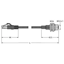 Turck Leitung für Industrial RJ45SFKSDD44145.5M