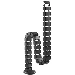 KIMEX - Vertikaler Kabelkanal mit Gelenk, Länge 130cm, Schwarz