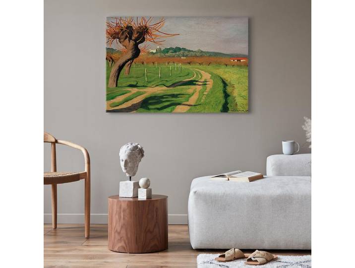 Leinwandbild Vallée de la Cagne Filz Gold/Gold 120 x 80cm