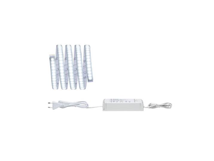 Paulmann MaxLED 1000 Basisset IP44 tageslicht 1,5m MaxLED, dimmbar, alu / grau / zink, für Wohn- / Esszimmer, Kunststoff