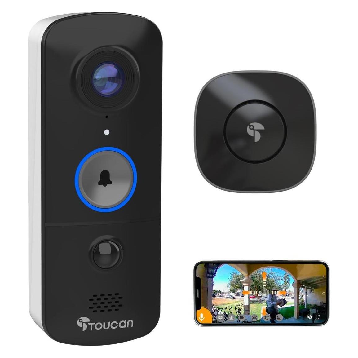 Toucan Wireless Video Doorbell with Chime V3 (Funk, WLAN) (TVD300V-ML)