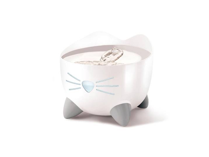 Wasserspender CATIT Stainless Steel , weiss (weiß), B:20,5cm H:17cm T:20,5cm, Edelstahl, Kunststoff, Haustiertränken, Wasserspender