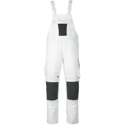 Latzhose "AUGSBURG" Unique - 90C54 - weiß/dunkelanthrazit