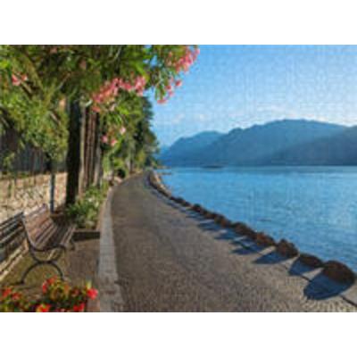 CALVENDO Puzzle Uferpromenade Malcesine | 2000 Teile Lege-Größe 90x67cm Foto-Puzzle für glückliche Stunden