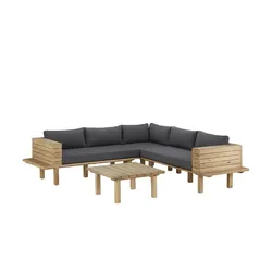 Lounge - Set aus Massivholz Wellington ¦ holzfarben