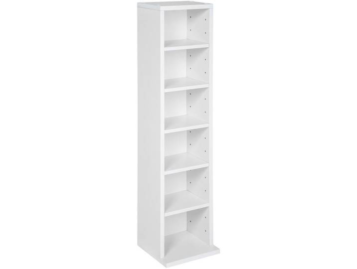 tectake Cd/Dvd Regal Juliane, 90 x 21 x 20 cm, weiß, Weiß, Holz, 21x90x20 cm, Wohnzimmer, TV Möbel, CD-Regale