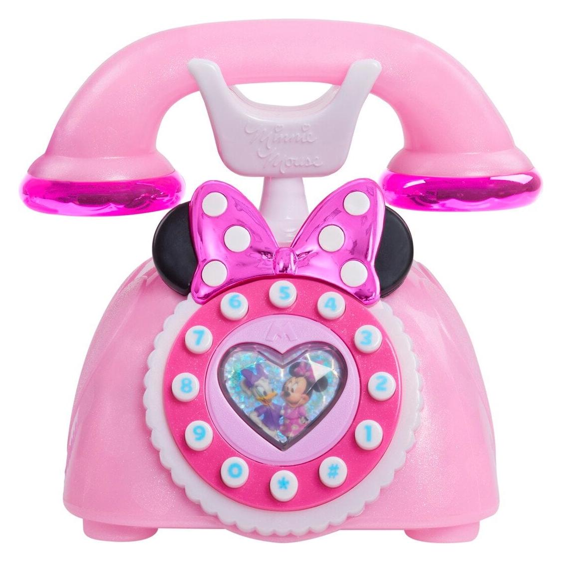 Just Play Disney Junior Minnie Mouse Ring Me Spieltelefon, Wählscheibe, Lichter- und Soundeffekte, K (88272)