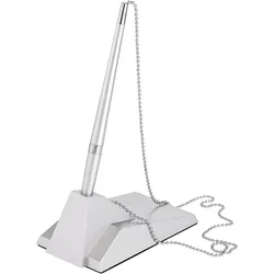 Alco, Schreibstifte, Kugelschreiberständer Kette 55cm silber